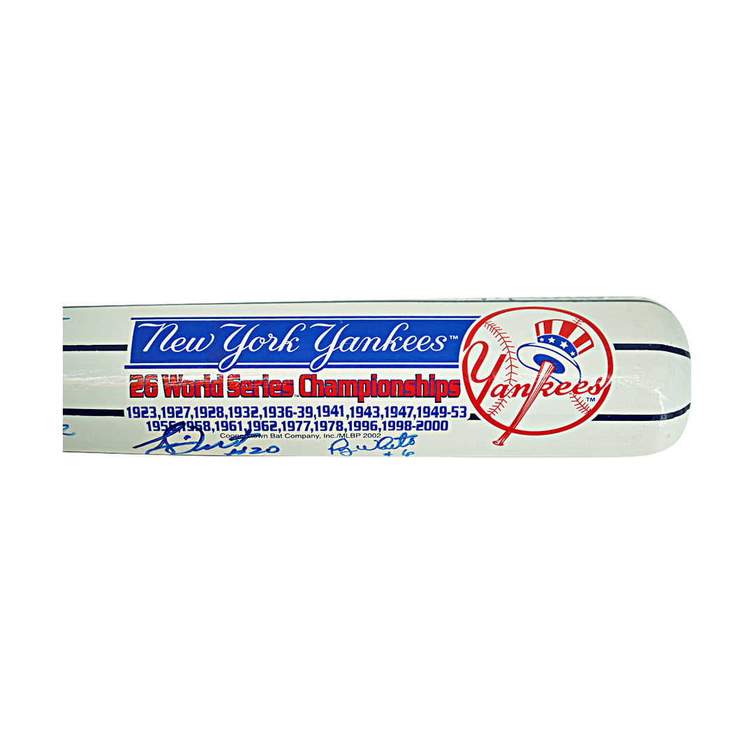 Rizzuto Gossage Nettles New York Yankees Autographed Cooperstown Bat Co Bat JSA LOT