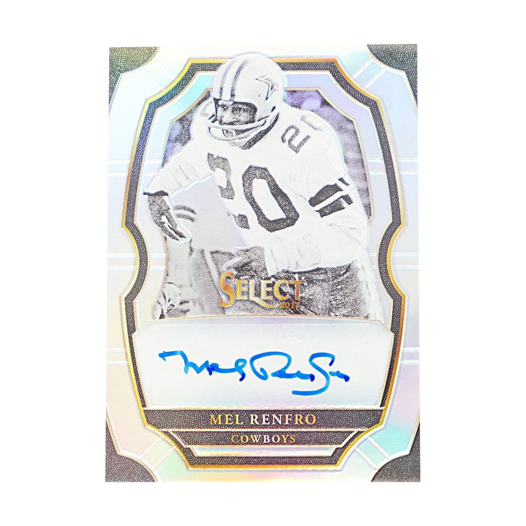 Mel Renfro Dallas Cowboys Autographed 2017 Select Football 182/199 Card