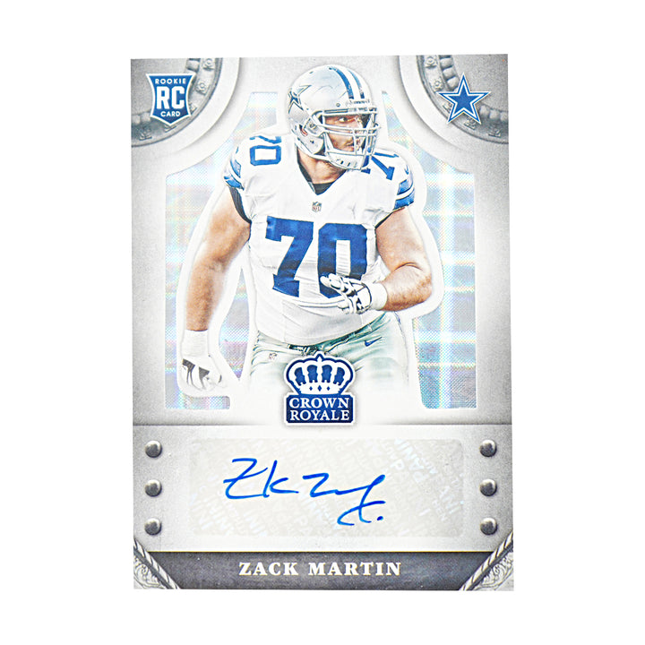 Zack Martin Dallas Cowboys Autographed RC 2014 Panini Crown Royal Football 75/75 Card