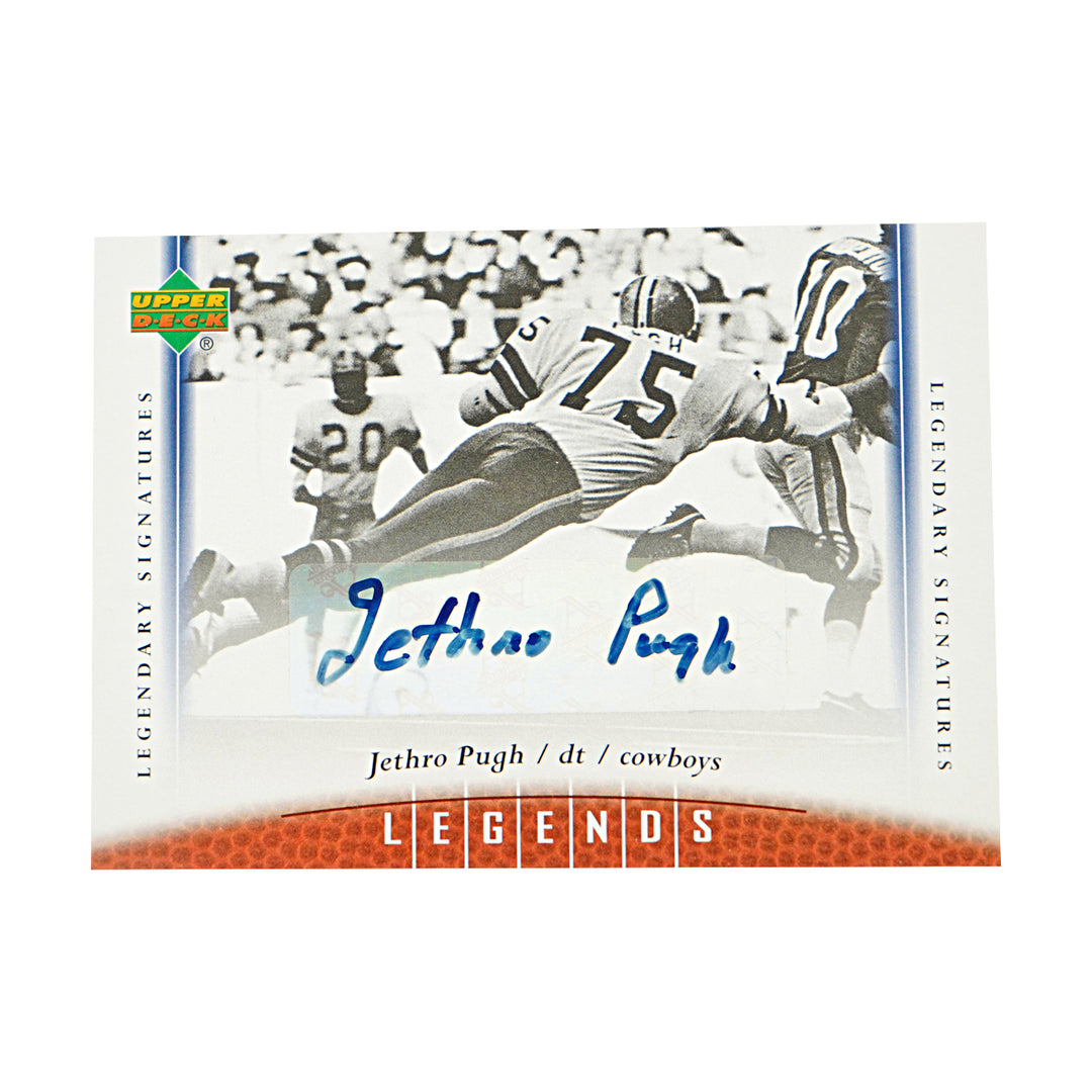 Jethro Pugh Dallas Cowboys Autographed 2006 UD Legends Football Card