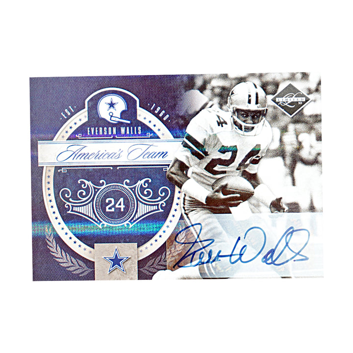 Everson Walls Dallas Cowboys Autographed 2010 Leif Limited 11/50 Card