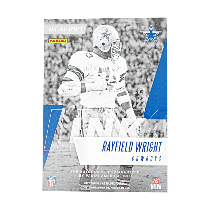 Rayfield Right Dallas Cowboys Autographed 2017 Panini Absolute Football 75/99 Card