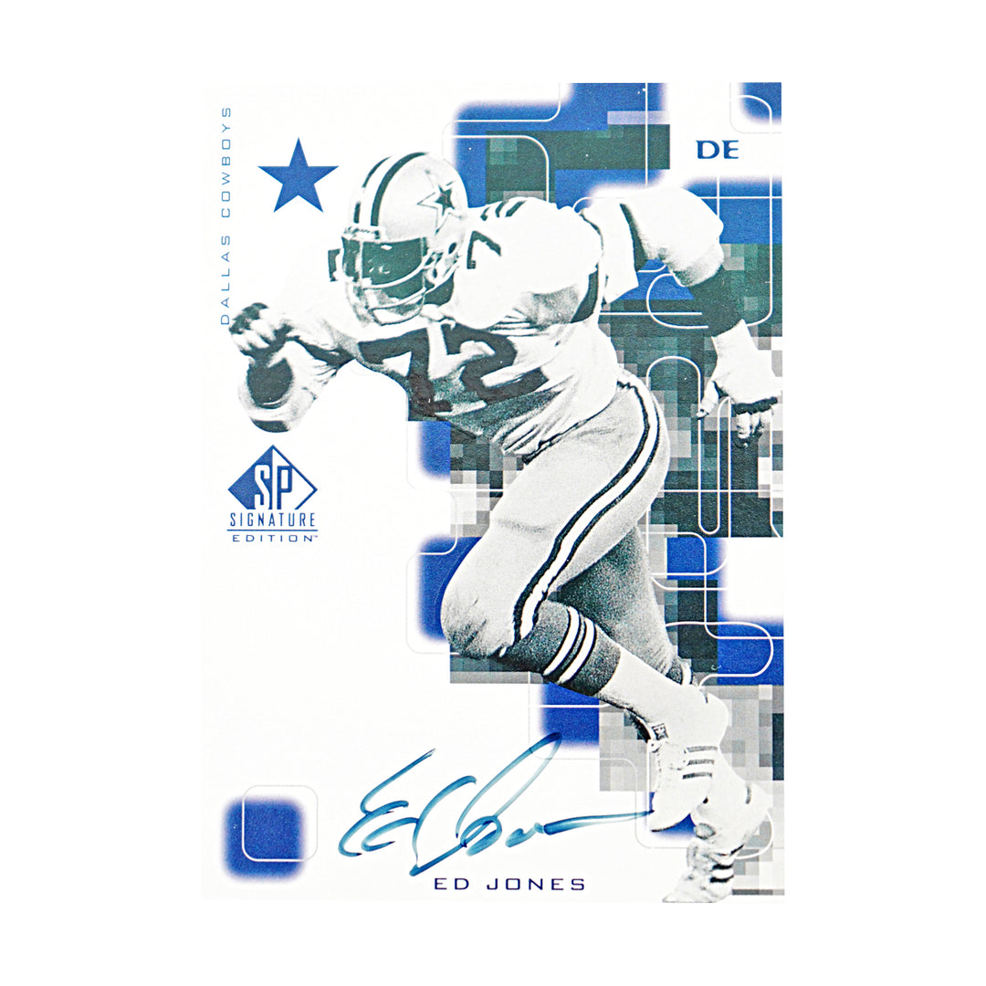 Ed Jones Dallas Cowboys Autographed 1999 UD SP Signature Edition Card