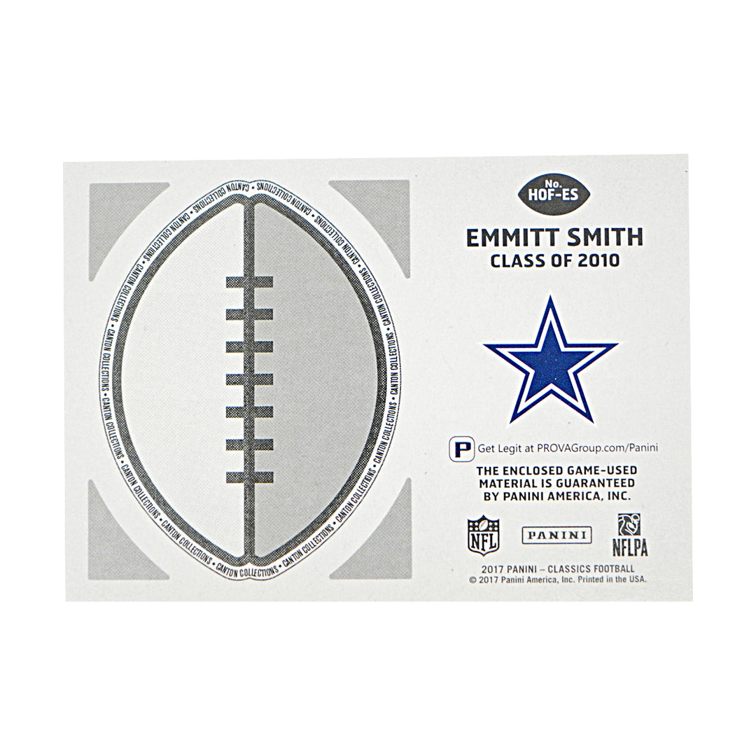 Emmitt Snith Dallas Cowboys 2017 Panini Classics Football Patch 159/299 Card