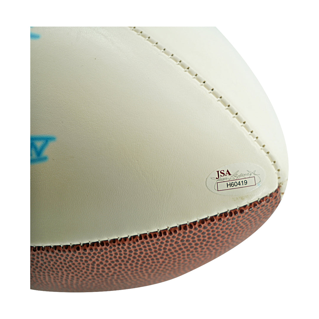 Mark Bavaro Phil McConkey New York Giants Dual Signed Inscribed White Panel Football JSA Holo