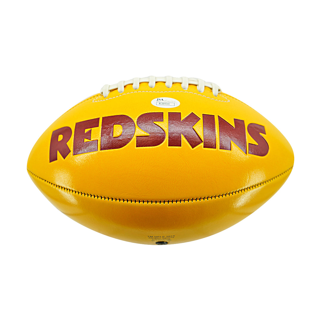 Charlie Taylor Washington Redskins Logo Autographed Inscribed Football JSA Holo