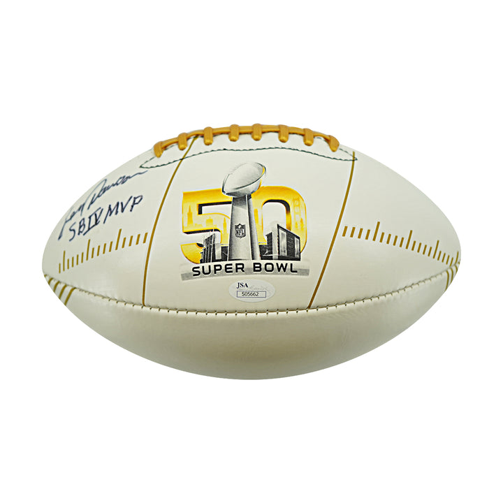 Len Dawson Kansas City Chiefs Autographed Inscribed SB 50 Logo Football JSA Holo