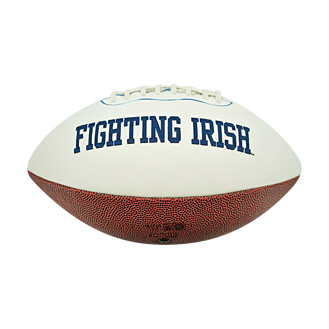 Rocky Bleier Notre Dame University Autographed Inscribed White Panel Football JSA Holo