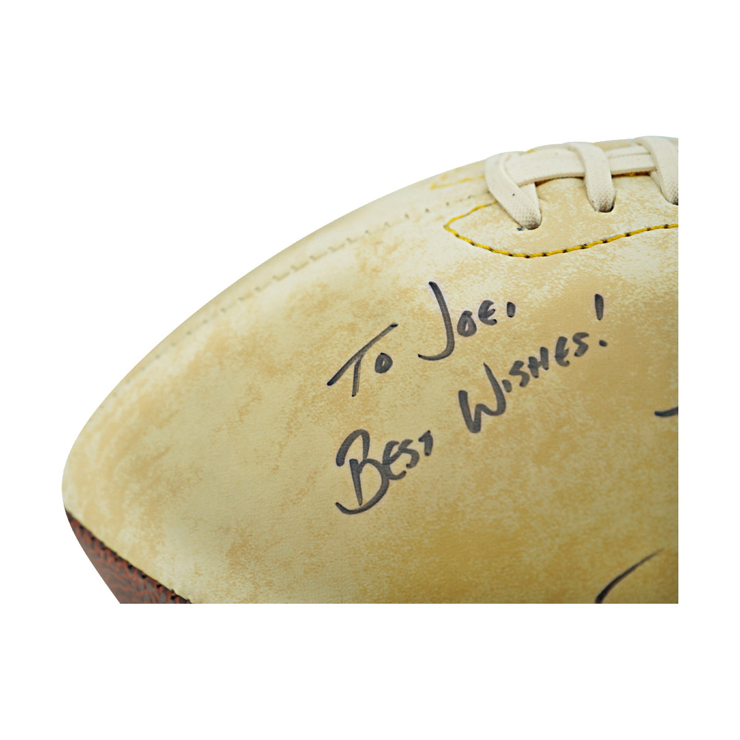 Tiki Barber New York Giants Autographed Inscribed White Panel Football BC COA Holo