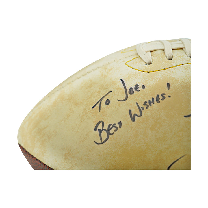 Tiki Barber New York Giants Autographed Inscribed White Panel Football BC COA Holo