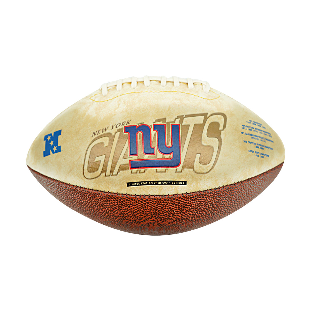 Tiki Barber New York Giants Autographed Inscribed White Panel Football BC COA Holo
