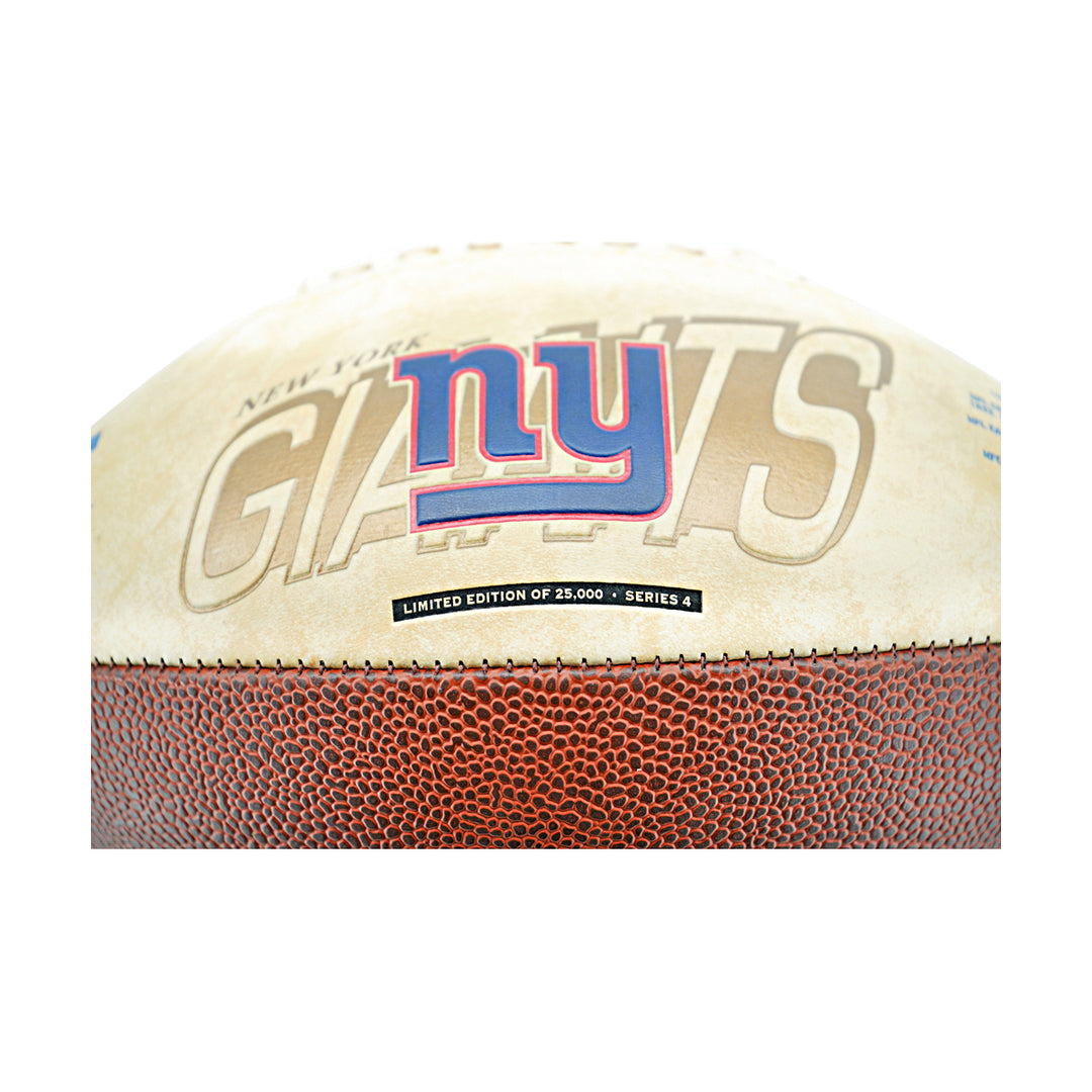 Tiki Barber New York Giants Autographed Inscribed White Panel Football BC COA Holo