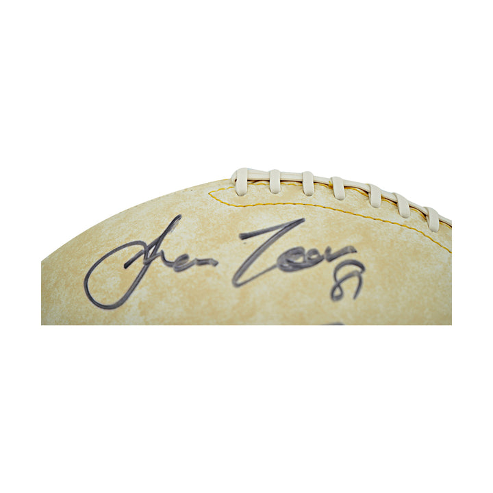 Jeremy Shockey Amani Toomer New York Giants Autographed White Panel Football Steiner Holo