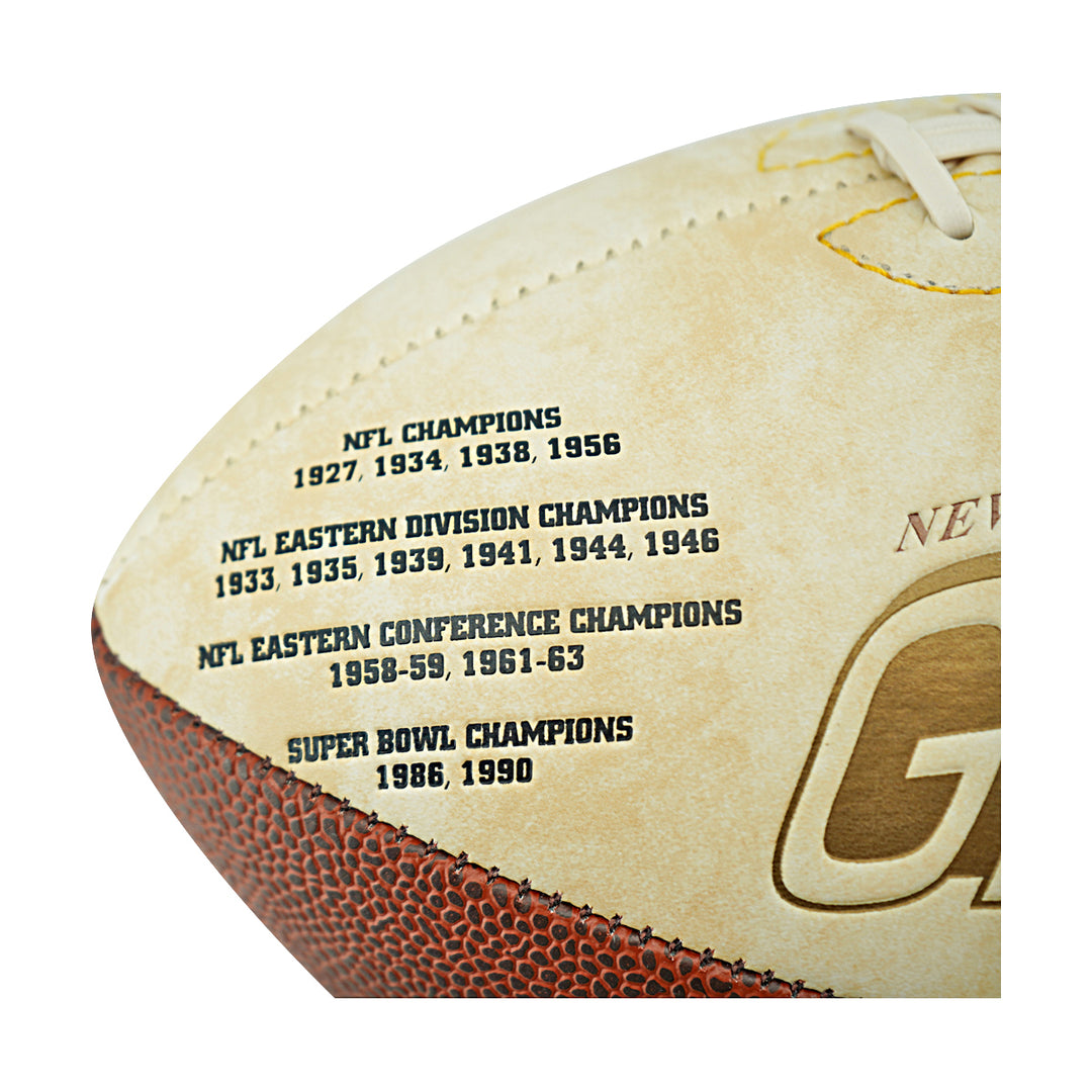 Jeremy Shockey Amani Toomer New York Giants Autographed White Panel Football Steiner Holo
