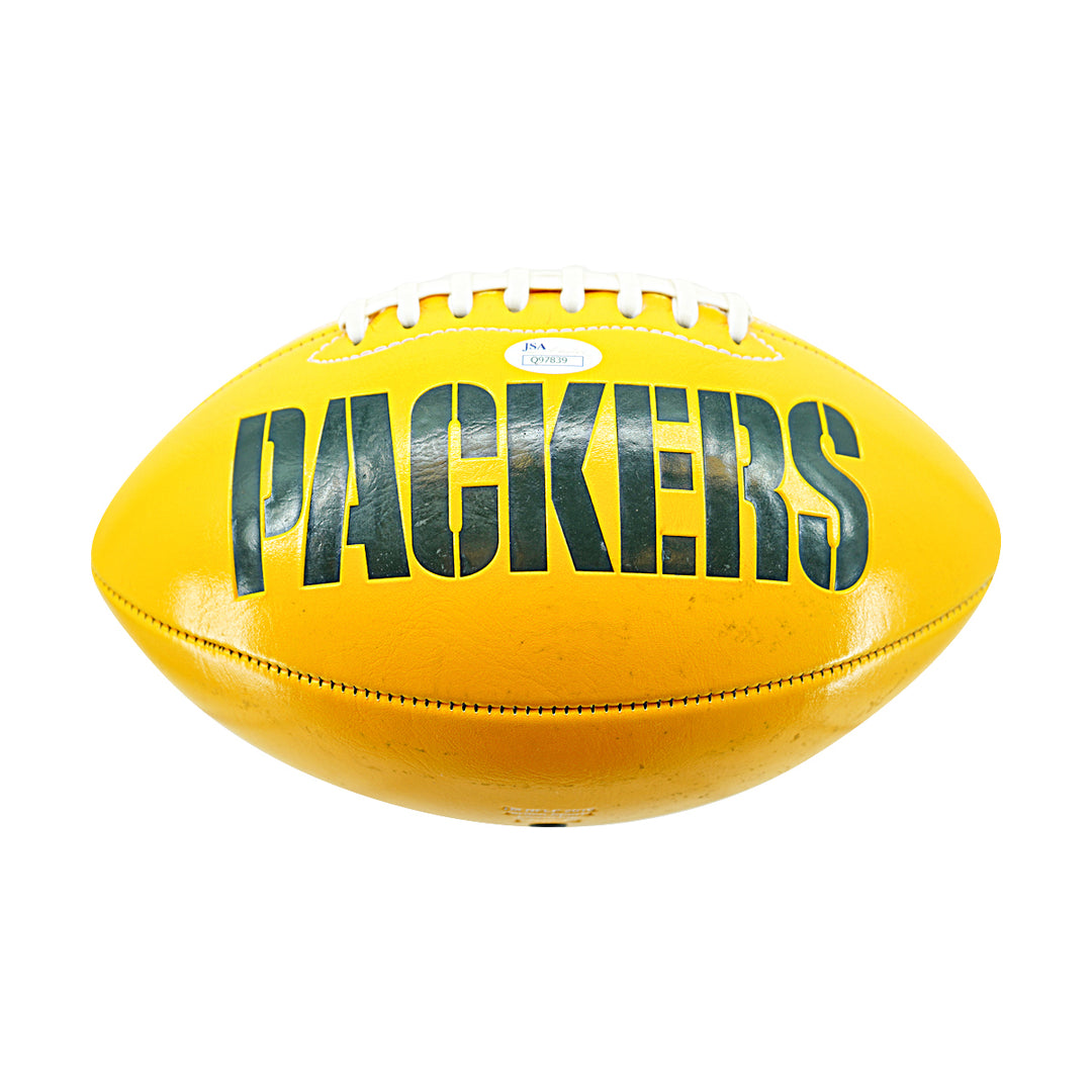 Paul Hornung Jerry Kramer Green Bay Packers Logo Dual Signed Football  JSA Holo