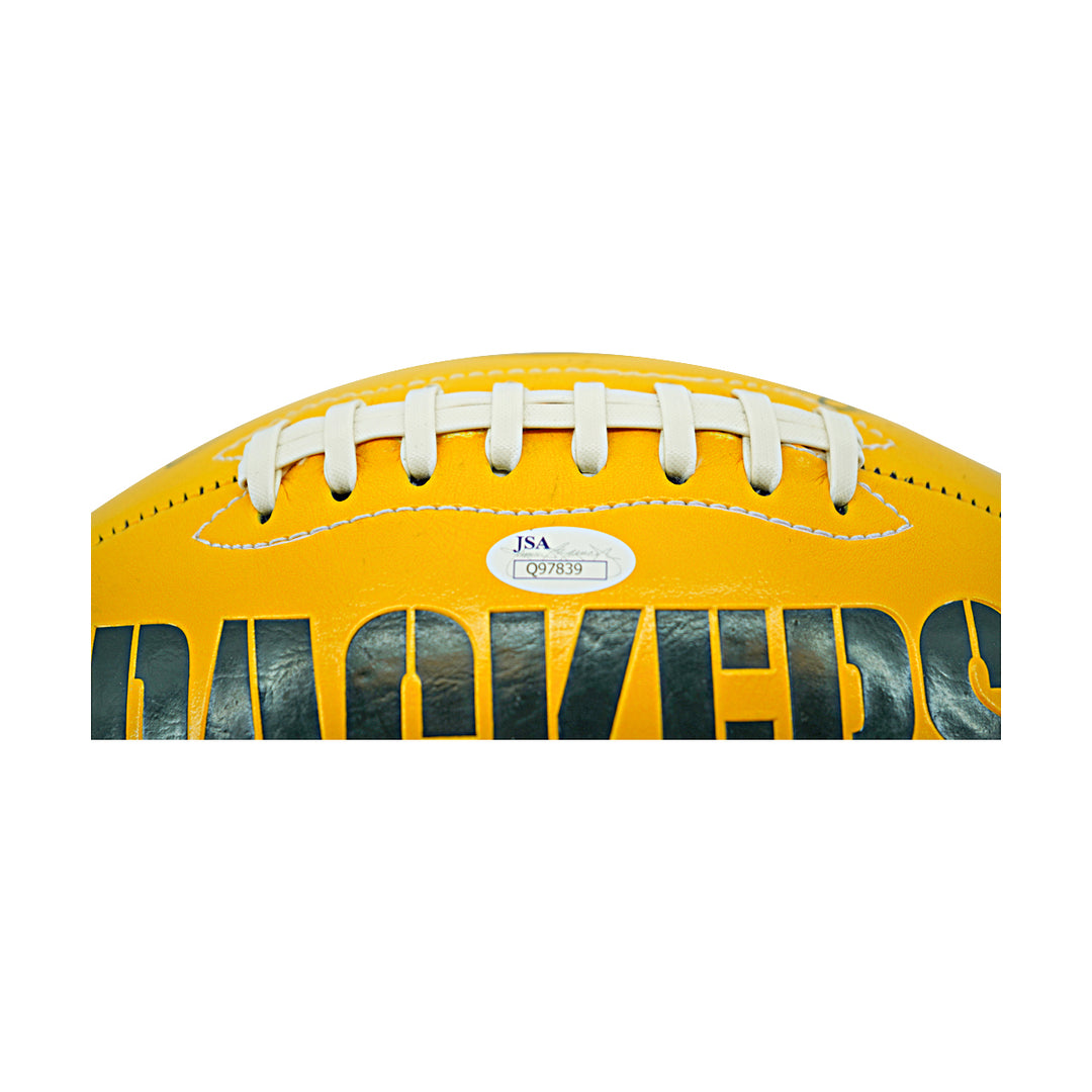 Paul Hornung Jerry Kramer Green Bay Packers Logo Dual Signed Football  JSA Holo