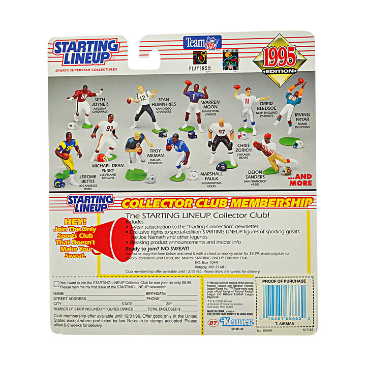 Troy Aikman Dallas Cowboys 1995 Kenner Starting Lineup Figure