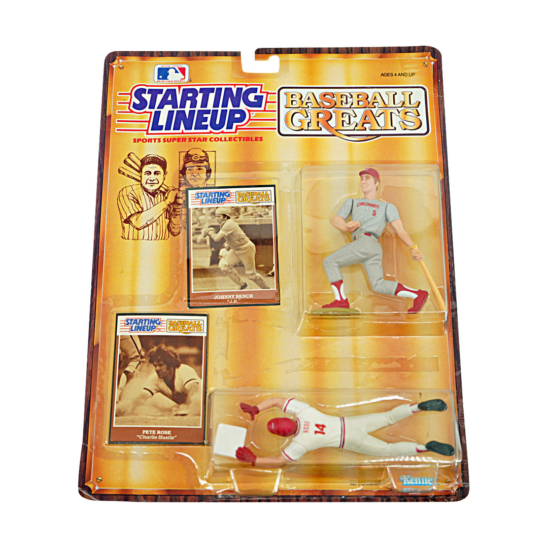Johnny Bench/Pete Rose Cincinnati Reds1989 Kenner Starting Lineup Figures