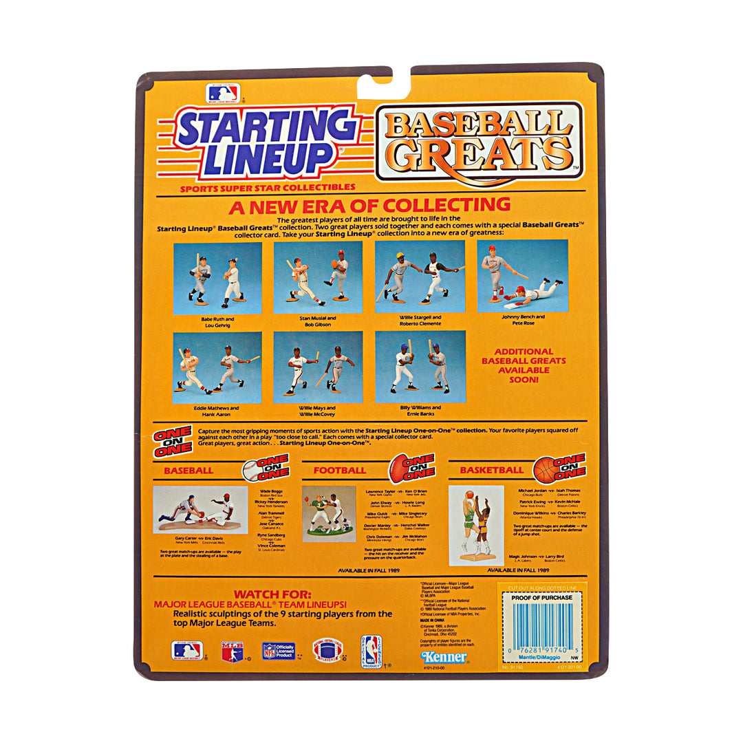 Mickey Mantle/Joe DiMaggio New York Yankees 1989 Kenner Starting Lineup Figures