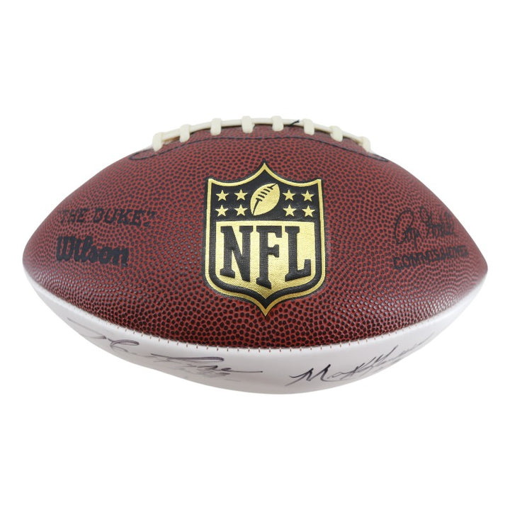 Klecko Gastineau Salaam Jets Multi Signed Wilson White Panel Football JSA COA
