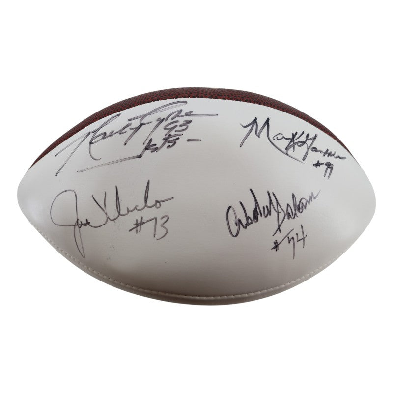 Klecko Gastineau Salaam Jets New York Sack Exchange Multi Signed Wilson White Panel Football JSA COA
