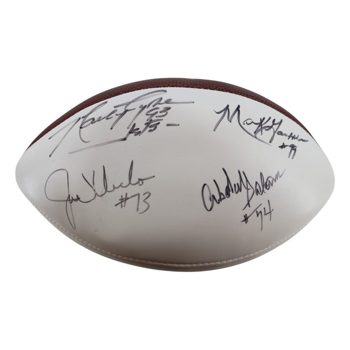 Klecko Gastineau Salaam Jets New York Sack Exchange Multi Signed Wilson White Panel Football JSA COA