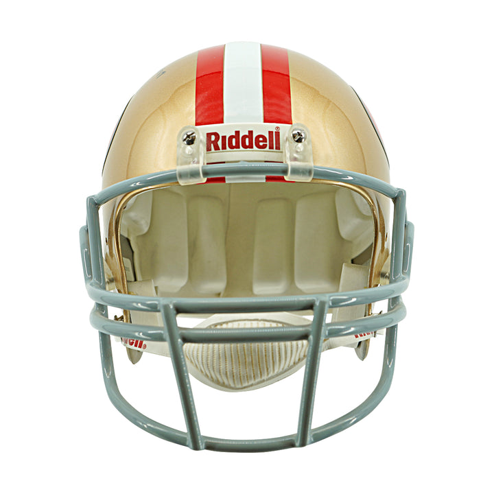 Joe Montana San Francisco 49ers Autographed Inscribed Ridell Replica Helmet JSA LOT