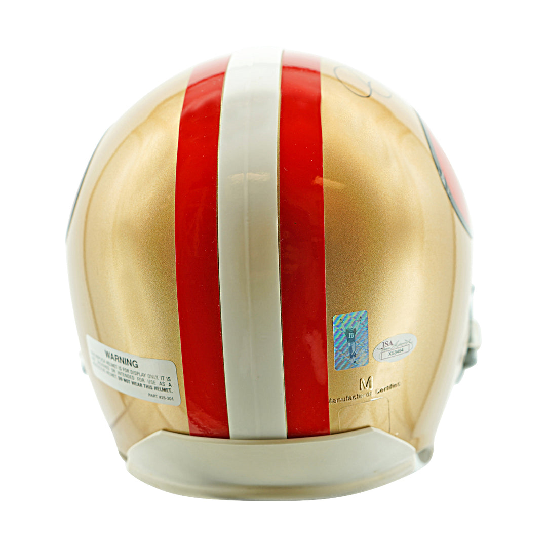 Joe Montana San Francisco 49ers Autographed Inscribed Ridell Replica Helmet JSA LOT