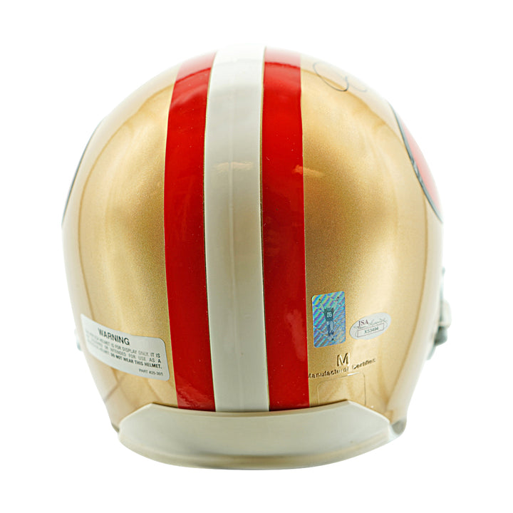 Joe Montana San Francisco 49ers Autographed Inscribed Ridell Replica Helmet JSA LOT