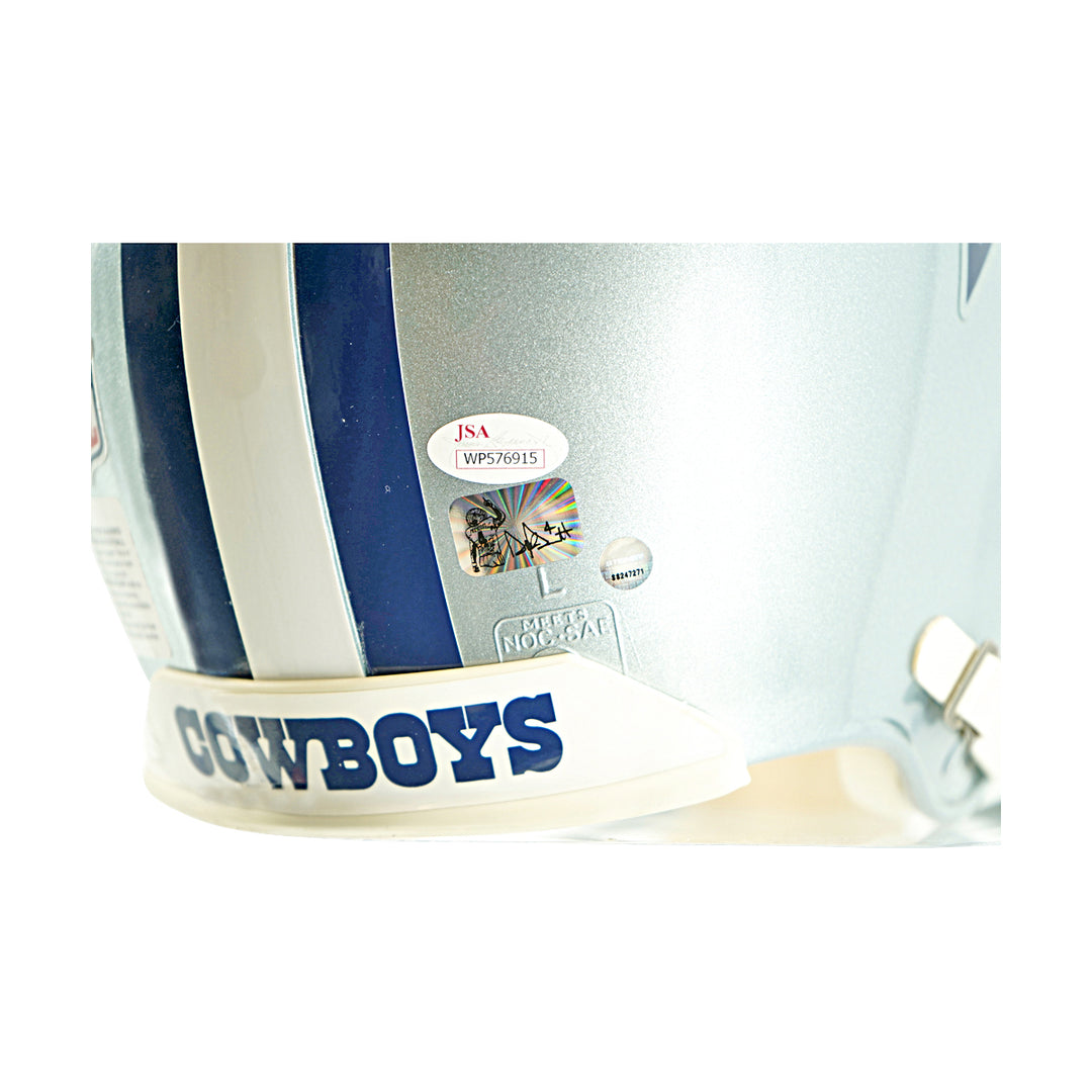 Dak Prescott Dallas Cowboys Autographed Ridell Official Helmet JSA/SSM Holo
