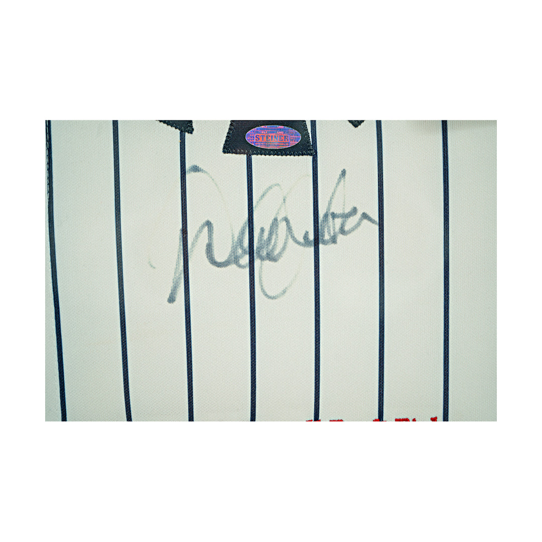 Derek Jeter New York Yankees Autographed Framed Stat Jersey LE 8/22 Steiner COA