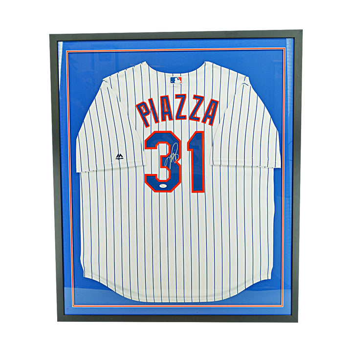 Mike Piazza New York Mets Autographed Framed Jersey JSA COA
