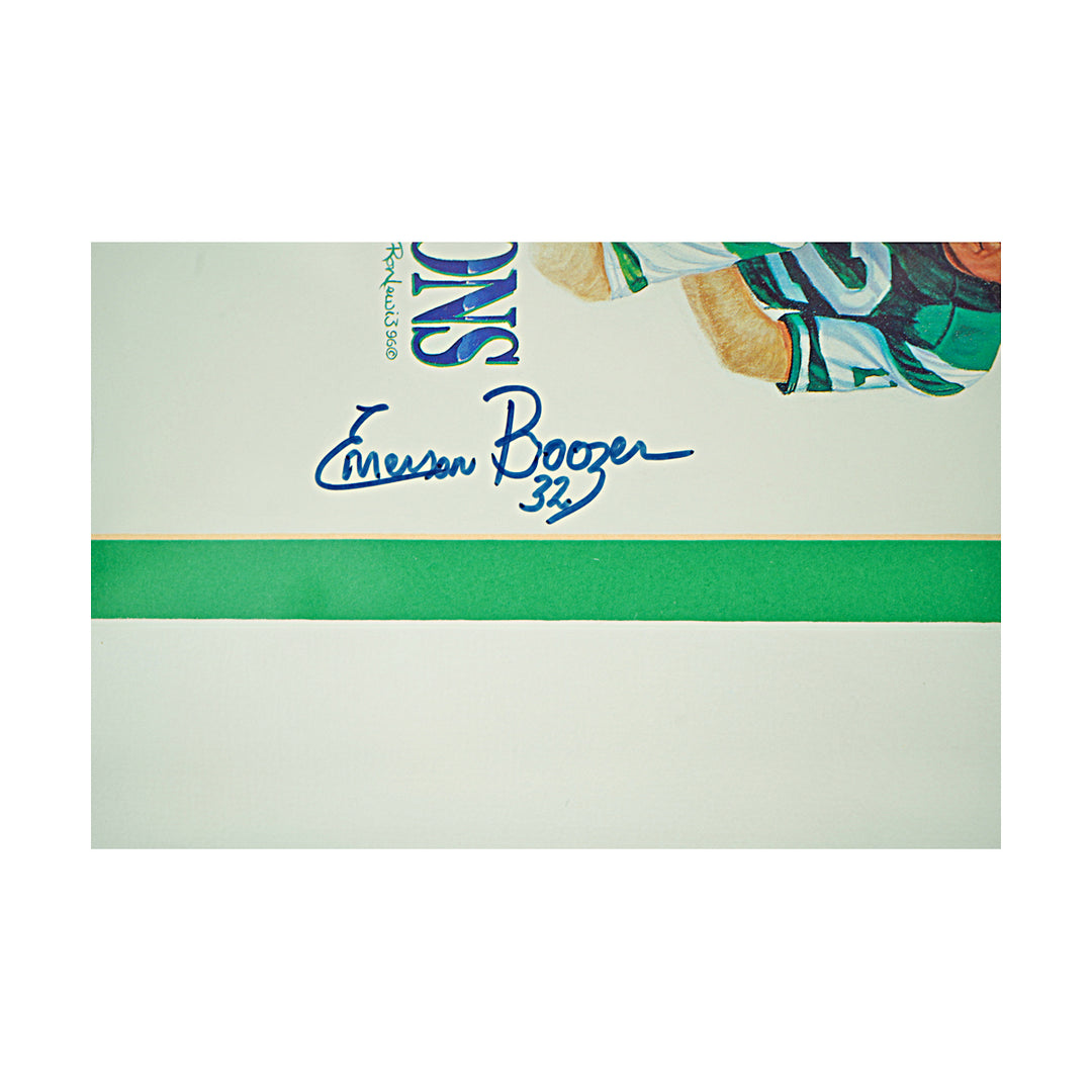 Maynard Boozer Snell New York Jets Autographed Inscribed Framed 11x14 Litho JSA COA