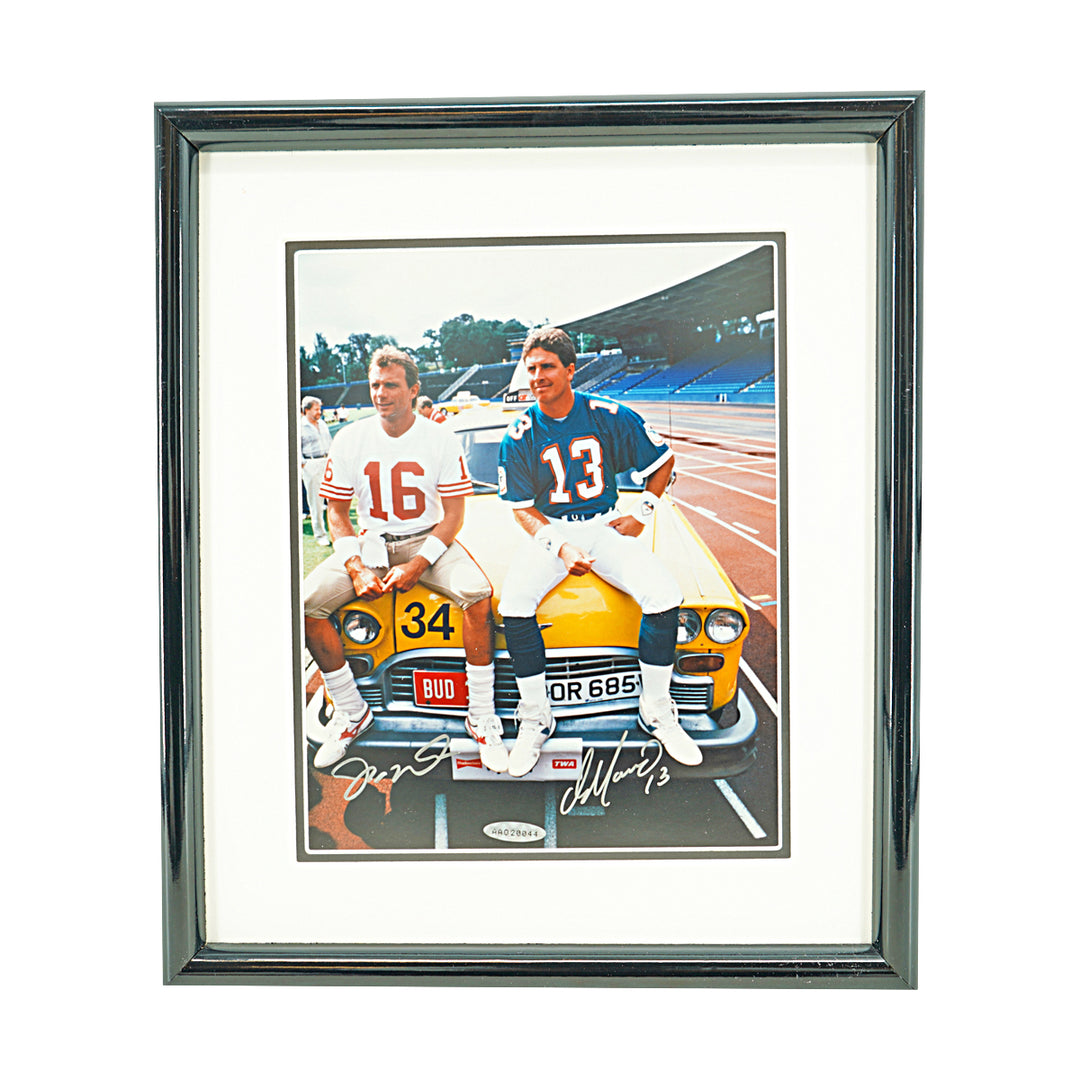 Marino Montana Dolphins 49ers Autographed Framed 8x10 Photo 8x10 Photo UDA COA