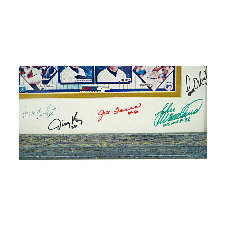 Rivera Pettitte Torre New York Yankees Multi SIgned 1996 Framed 8x10 Photo MAB COA