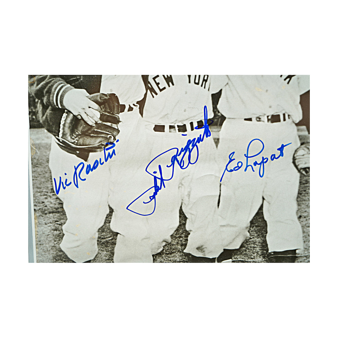 Raschi Rizzuto Lopat New York Yankees Autographed Framed 8x10 Photo PSA LOA