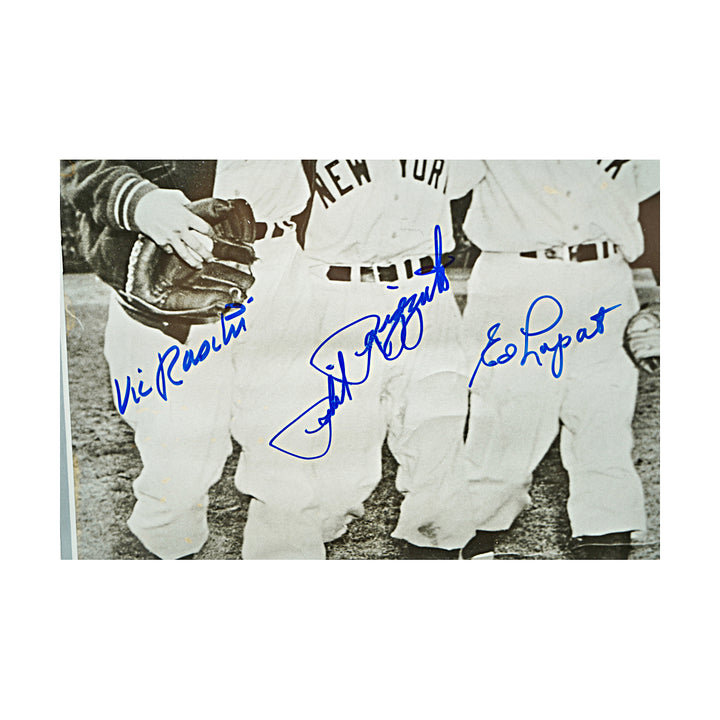 Raschi Rizzuto Lopat New York Yankees Autographed Framed 8x10 Photo PSA LOA