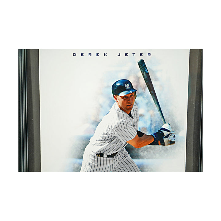 Derek Jeter New York Yankees Framed 9x12 Photo W/Game Used Baseball Patch 11/50 UD Holo