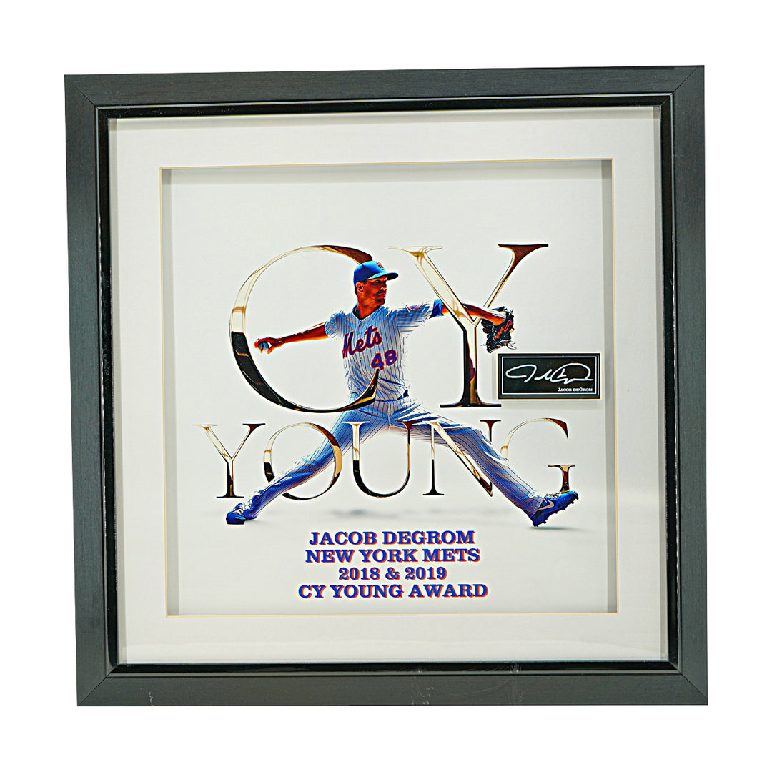 Jacob DeGrom New York Mets Facsimile Autographed  Framed Photo 16X16