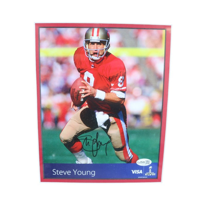 Steve Young San Francisco 49ers Autographed Inscribed Framed 8x10 Photo JSA COA