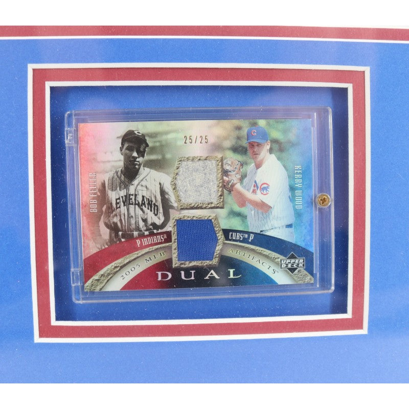 Bob Feller Cleveland Indians Framed Signed 8x10 Photo W/Patch Card 25/25 JSA COA