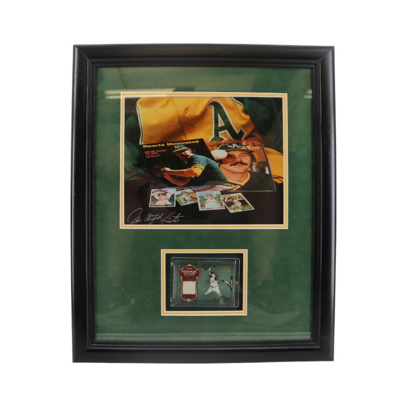 Jim Catfish Hunter Oakland Athletics Autographed Framed 8X10 Photo W /Patch Card JSA COA
