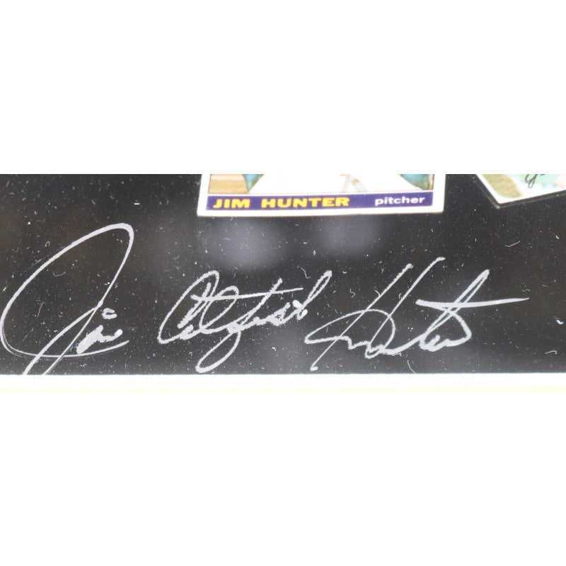 Jim Catfish Hunter Oakland Athletics Autographed Framed 8X10 Photo W /Patch Card JSA COA