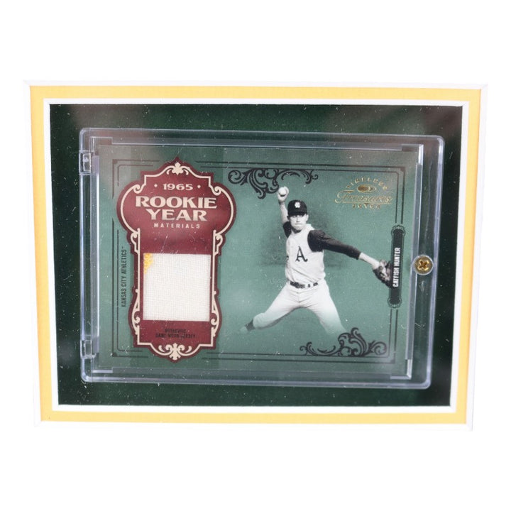 Jim Catfish Hunter Oakland Athletics Autographed Framed 8X10 Photo W /Patch Card JSA COA