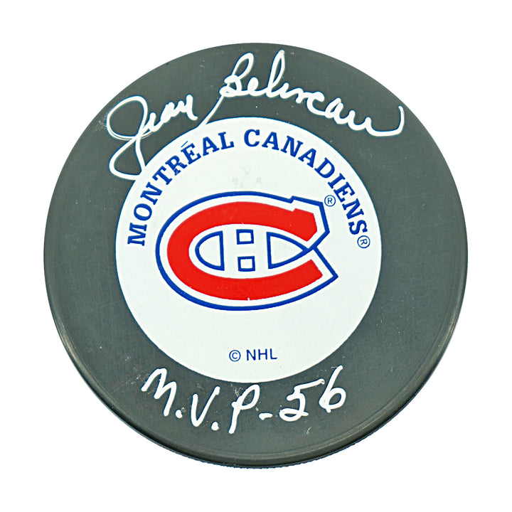 John Beliveau Montreal Canadiens Autographed Puck JSA Holo