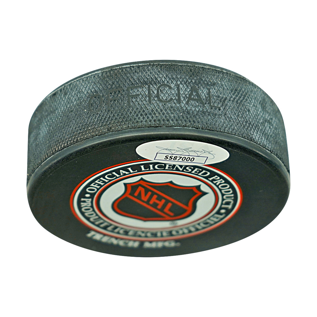 John Beliveau Montreal Canadiens Autographed Puck JSA Holo