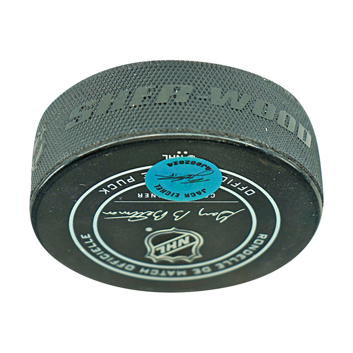 Jack Eichel Buffalo Sabers Autographed Hockey Puck AJ COA
