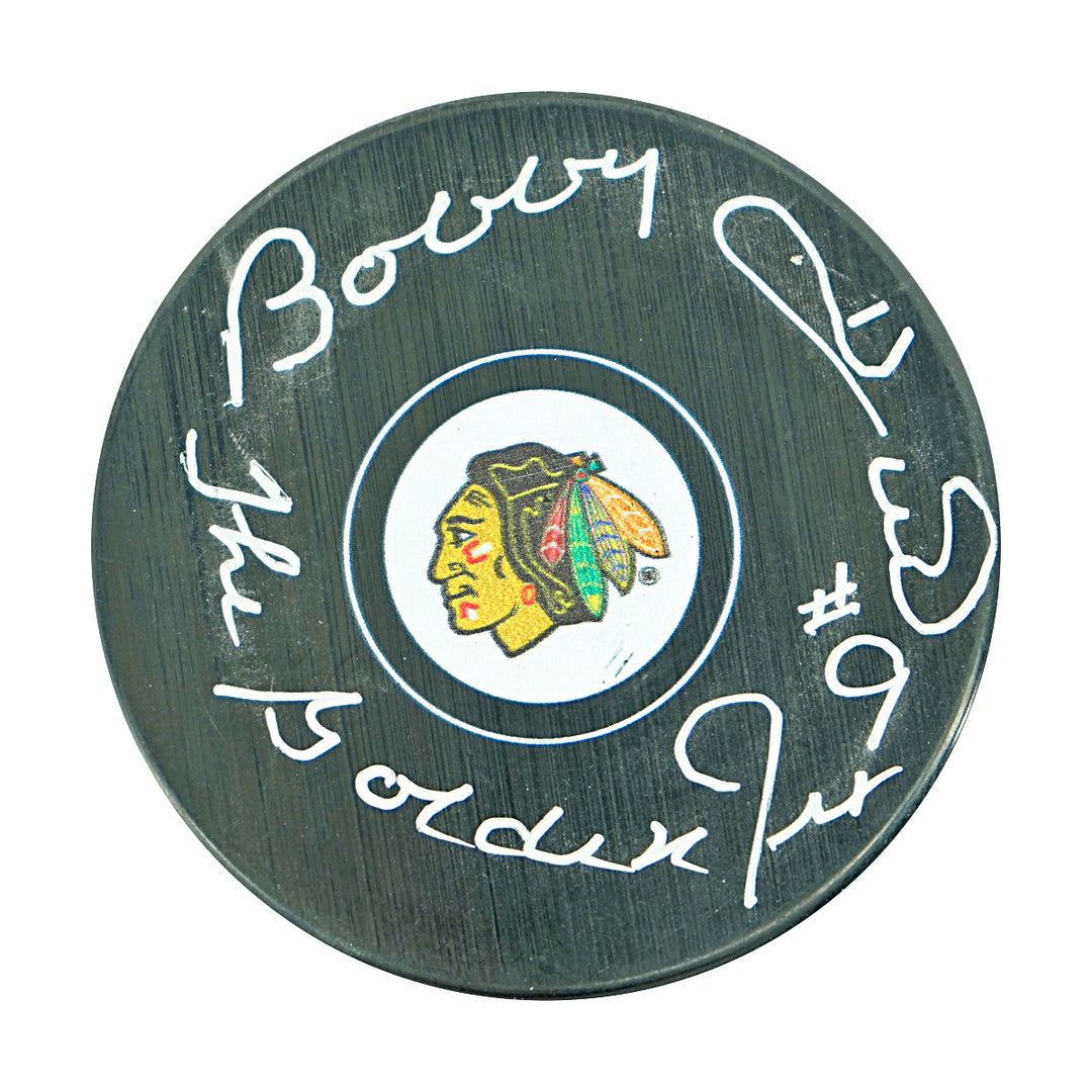 Bobby Hull Chicago Blackhawks Autographed Puck Fanatics Holo