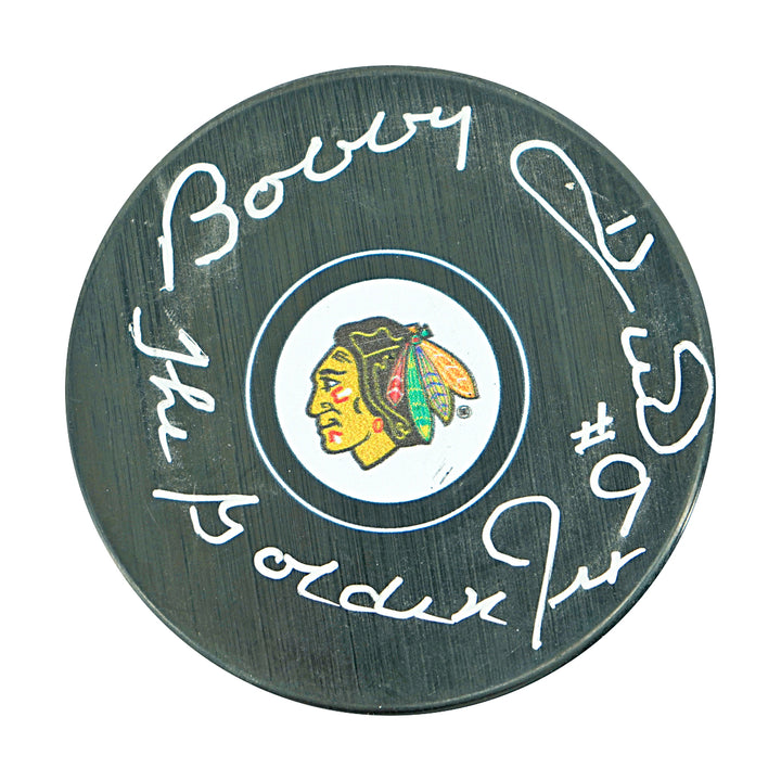 Bobby Hull Chicago Blackhawks Autographed Puck Fanatics Holo