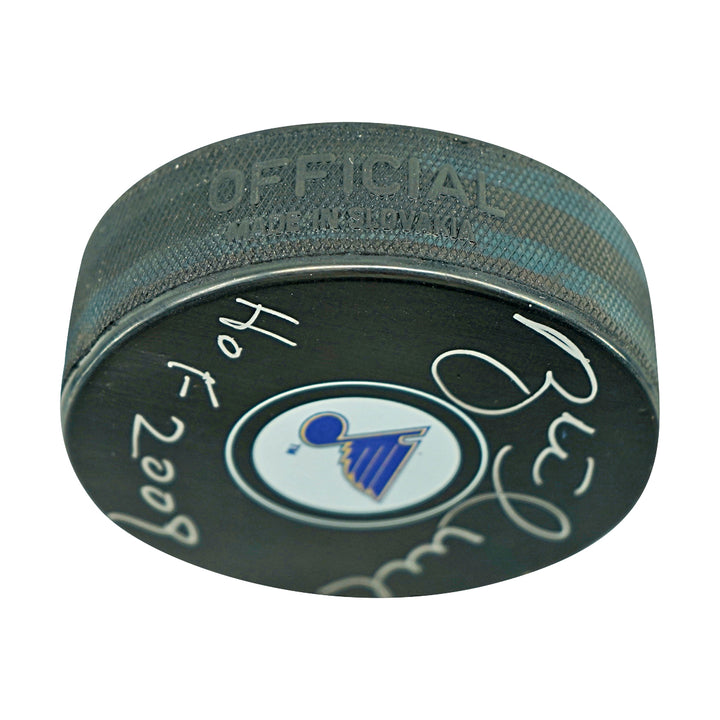 Brett Hull Saint Louis Blues Autographed Puck AJ COA